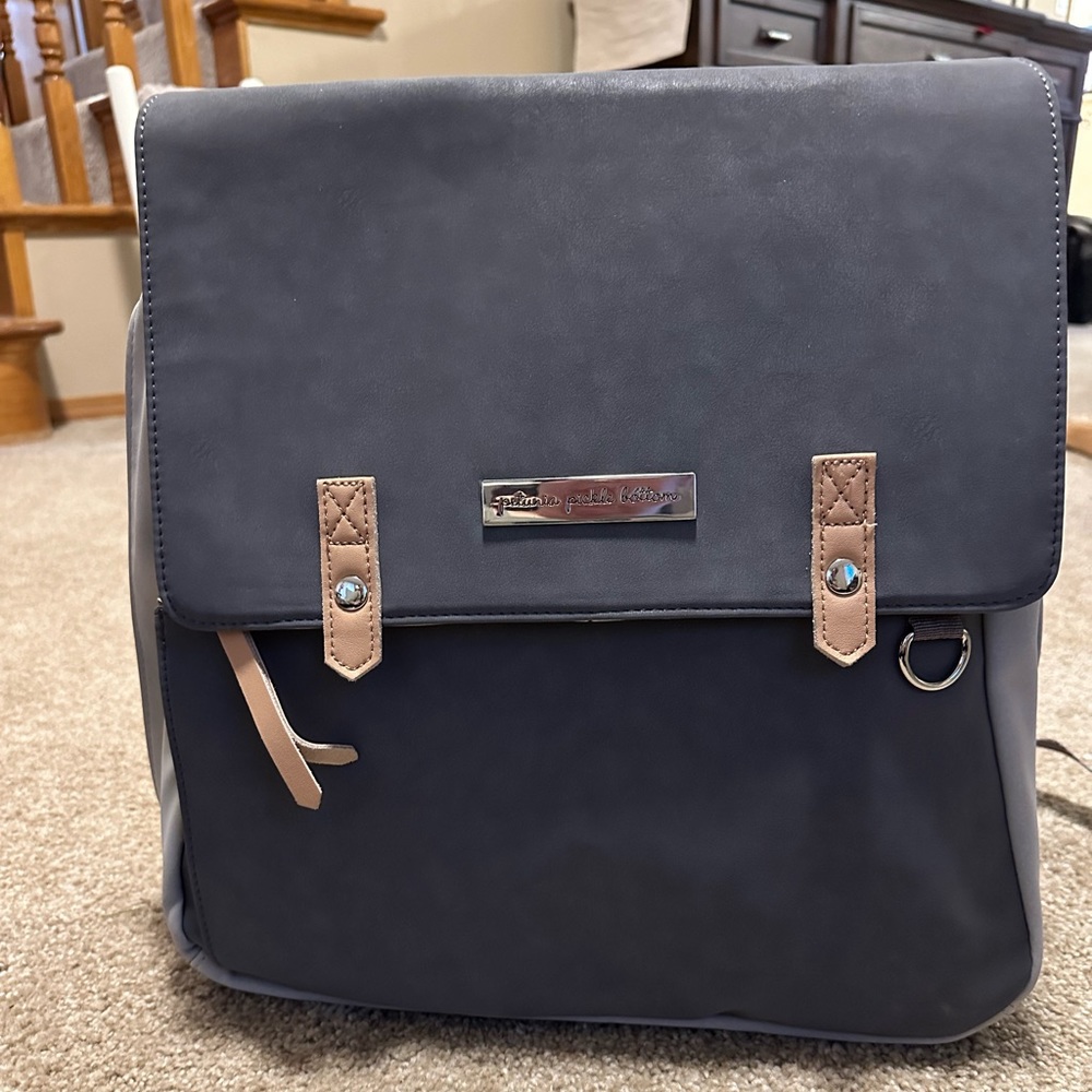 Petunia Picklebottom Meta Backpack Grey Pearl Nubuck Leatherette - used once